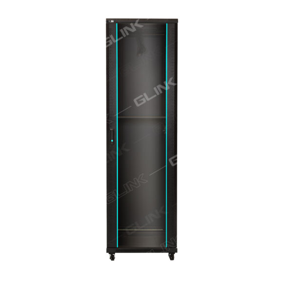 GLINK ตู้แร็ค 42U ลึก 60 ซม. ขนาด 60x60x205.5 ซม. รุ่น GC42U(60CM)(แถมฟรี! ถาด 1 ใบ พัดลม 1 ชุด) (สีดำ)(20060)