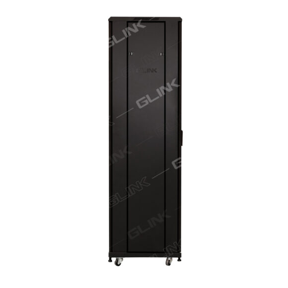 GLINK ตู้แร็ค 42U ลึก 60 ซม. ขนาด 60x60x205.5 ซม. รุ่น GC42U(60CM)(แถมฟรี! ถาด 1 ใบ พัดลม 1 ชุด) (สีดำ)(20060) - Image 4