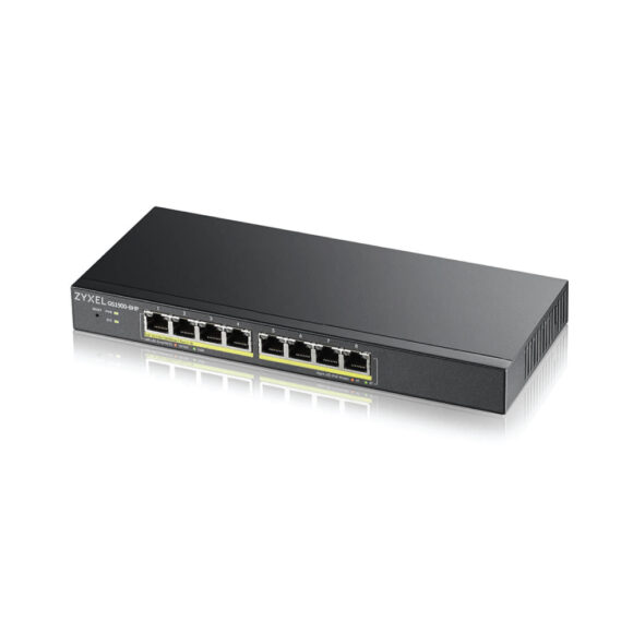 ZYXEL 8-port GbE Smart Managed PoE Switch (77W) รุ่น GS1900-8HP