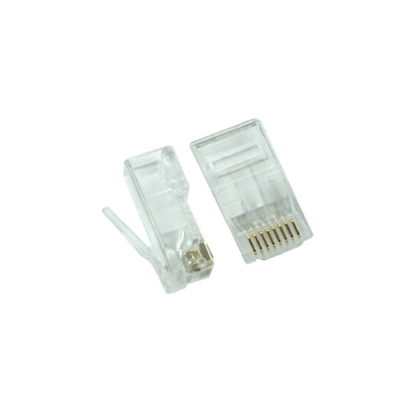 หัว LAN CAT5E/CAT6 แบบทะลุ กล่องฟ้า (กล่อง 100 ตัว) - Image 2