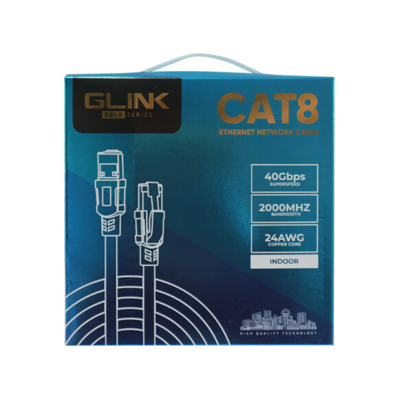 GLINK สาย CAT8 SSTP PATCH CORD 26AWG BLACK (2 M) รุ่น GLINK-IC8001 (21771) - Image 3