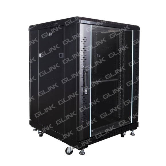 GLINK ตู้แร็ค 15U ลึก 80 ซม. ขนาด 60x80x85.5 ซม. รุ่น GC15U(80CM)(แถมฟรี! ถาด 1 ใบ พัดลม 1 ชุด) (สีดำ)(24483) - Image 6