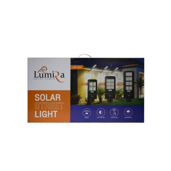 LumiRa โคมไฟถนนโซล่าเซลล์พร้อมขาตั้งและรีโมท  Solar Street Lamp 400W+SS-pole รุ่น LSC-024 400W - Image 3