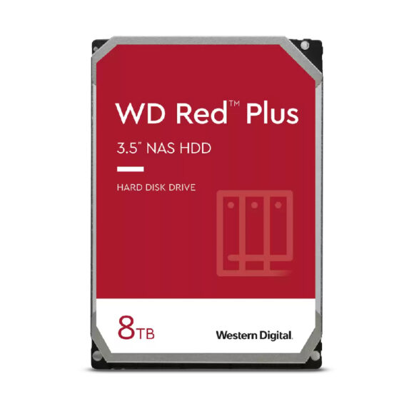 WD RED PLUS ฮาร์ดดิส 8 TB รุ่น WD80EFPX (สำหรับ NAS)