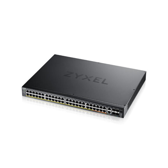 ZYXEL 48-port GbE L3 Access PoE+ Switch with 6 10G Uplink (960W) รุ่น XGS2220-54FP