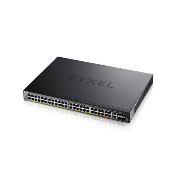 ZYXEL 48-port GbE L3 Access PoE+ Switch with 6 10G Uplink (600W) รุ่น XGS2220-54HP