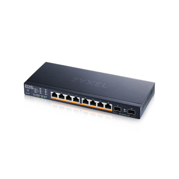 ZYXEL 8-port 2.5GbE Smart Managed PoE Switch with 2 SFP+ Uplink (130W) รุ่น XMG1915-10EP